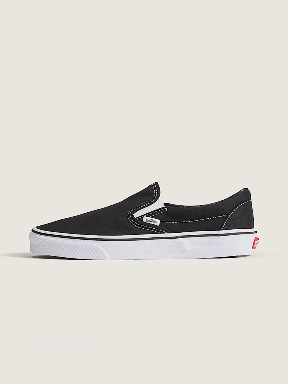 Vans Black & White Classic Slip-On Canvas Sneakers